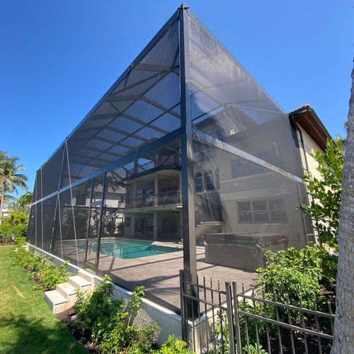 A screen enclosure in Naples, Florida.